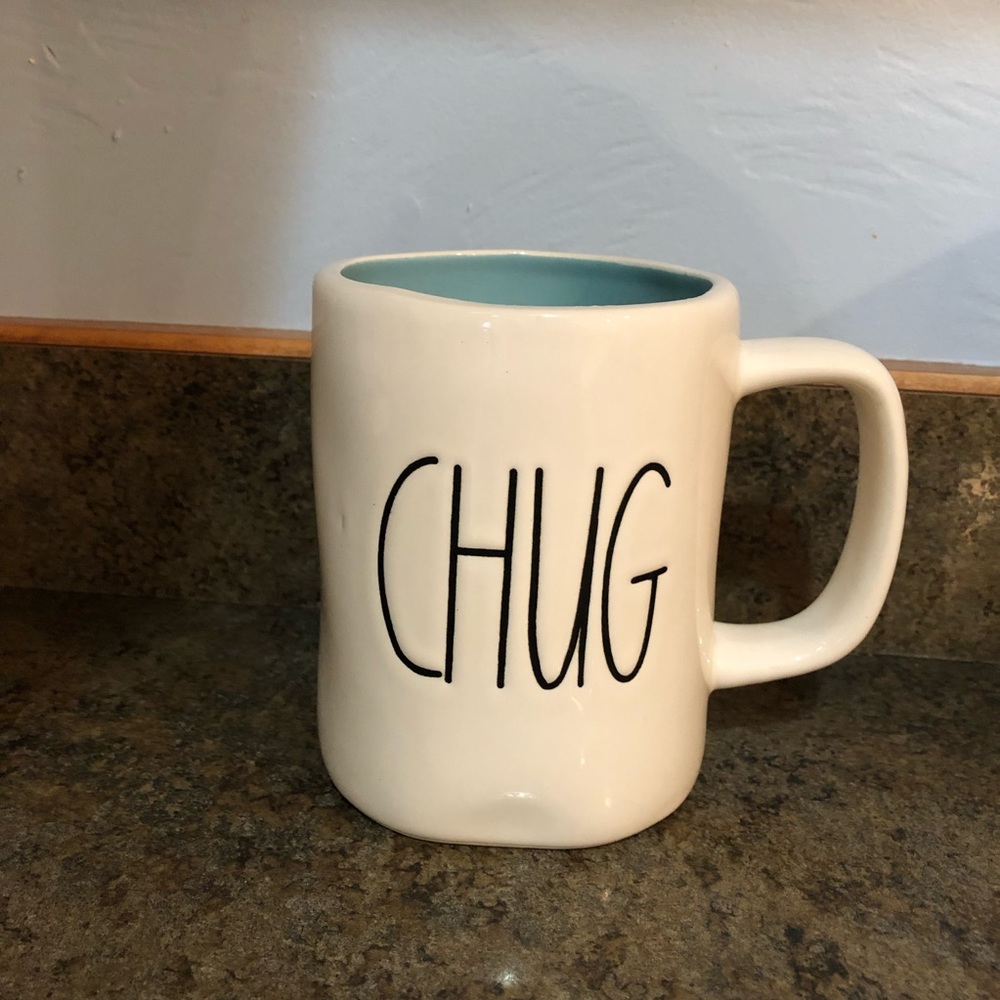 RAE DUNN: CHUG MUG with Teal inside